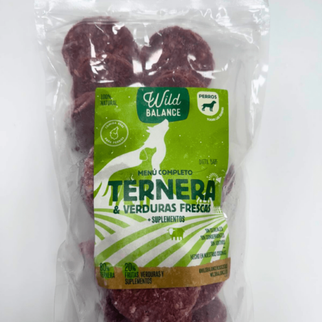 Menu Barf de Ternera en porciones