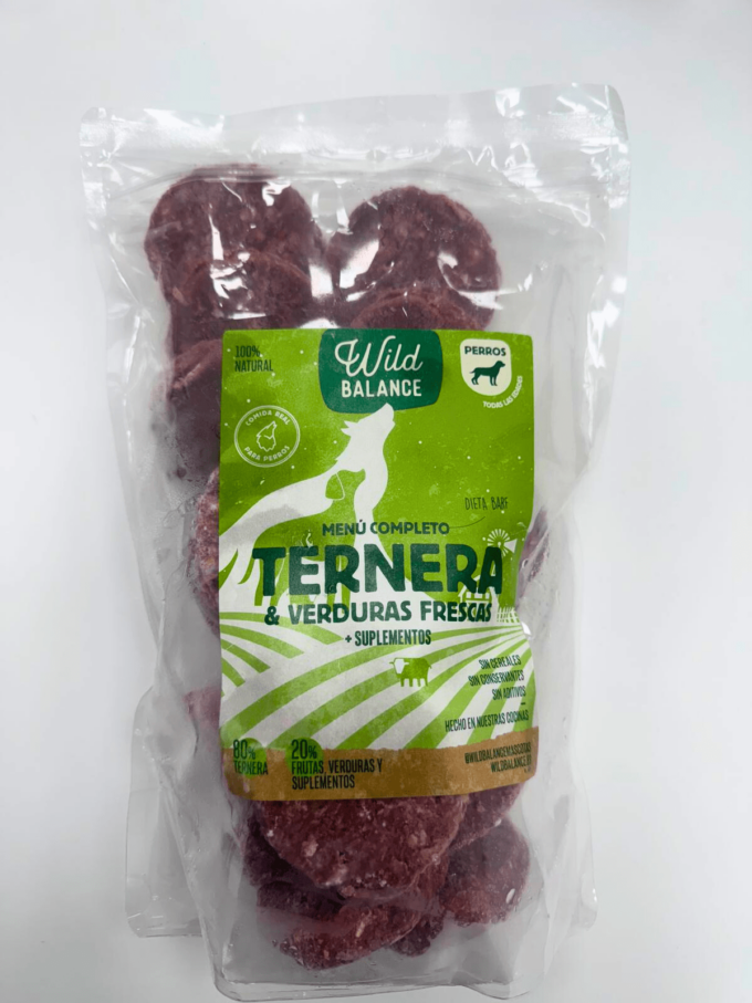 Menu Barf de Ternera en porciones