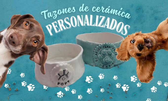 Comederos de barro personalizados para perro
