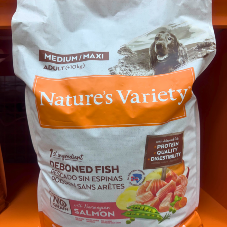 Nature´s Variety No grano Adulto Med/Maxi Salmon