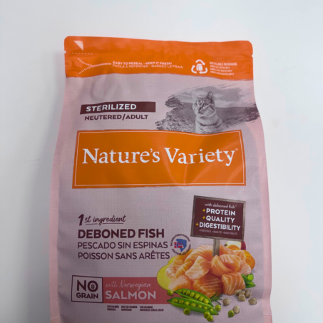 Nature´s Variety No grano Adulto Esterilizado Salmon para gatos