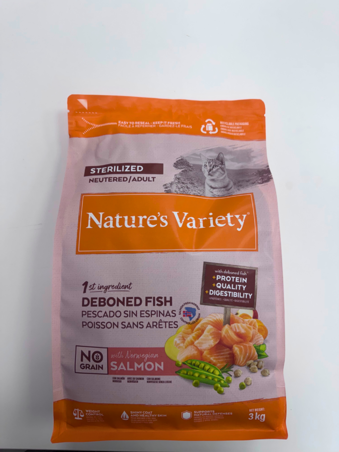 Nature´s Variety No grano Adulto Esterilizado Salmon para gatos