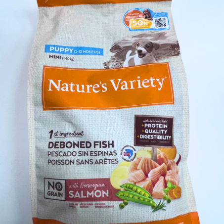 Nature´s Variety Puppy Mini Sin Grano Salmon