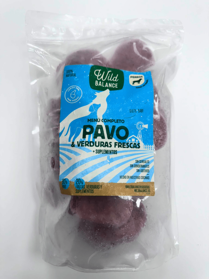 Menu Barf de Pavo en porciones