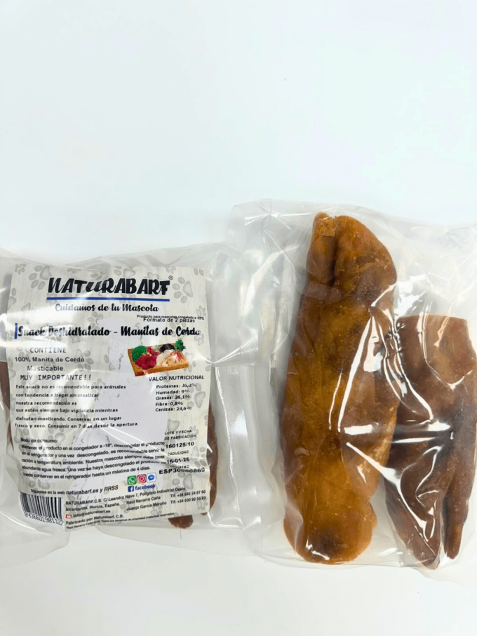 Manitas de cerdo deshidratadas
